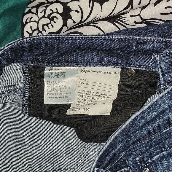 AG Adriano Goldschmied The Stevie Cuff Slim Straight Cuffed Jeans Bundle Size 25 - Picture 5 of 14